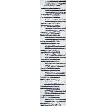 Petra Stripe Geometric Shag Area Rug